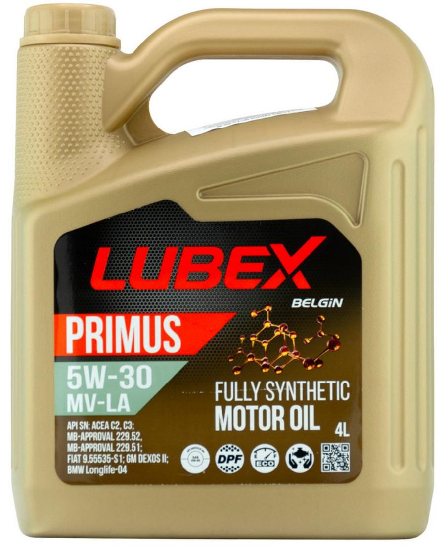 Моторное масло LUBEX PRIMUS MV-LA 5W30 4л