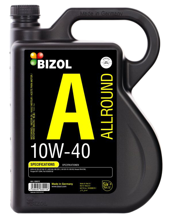 Моторное масло BIZOL Allround 10W40 5л