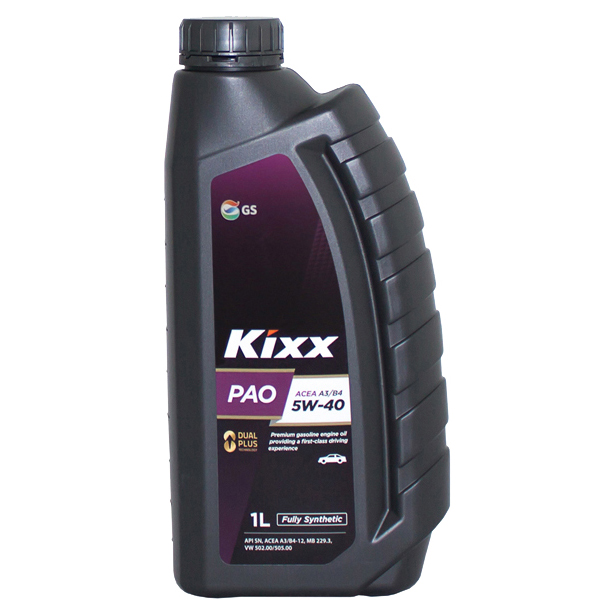 Масло моторное Kixx PAO 5w-40 API SN/CF, ACEA A3/B4 1л L2110AL1E1