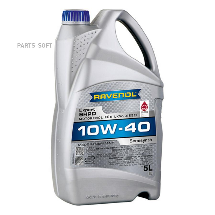 Моторное масло Ravenol полусинтетическое Expert SHPD 10W40 5л