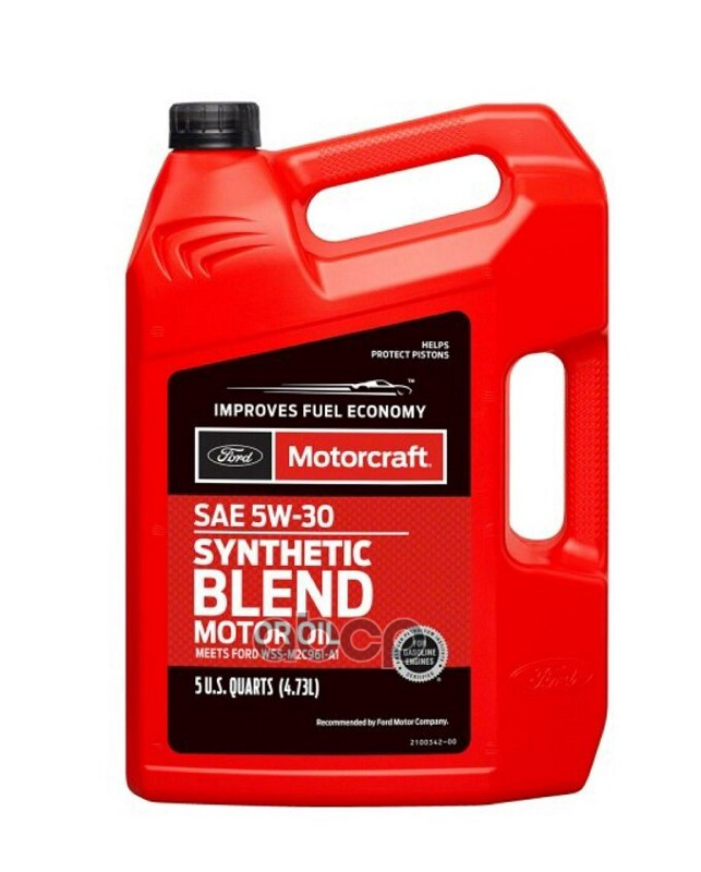Моторное масло Ford полусинтетическое Synthetic Blend Motor Oil 5w30 4л