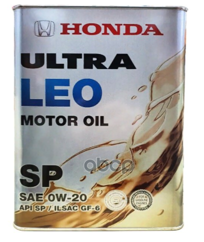 Моторное масло Honda синтетическое Ultra Leo 0w20 4л