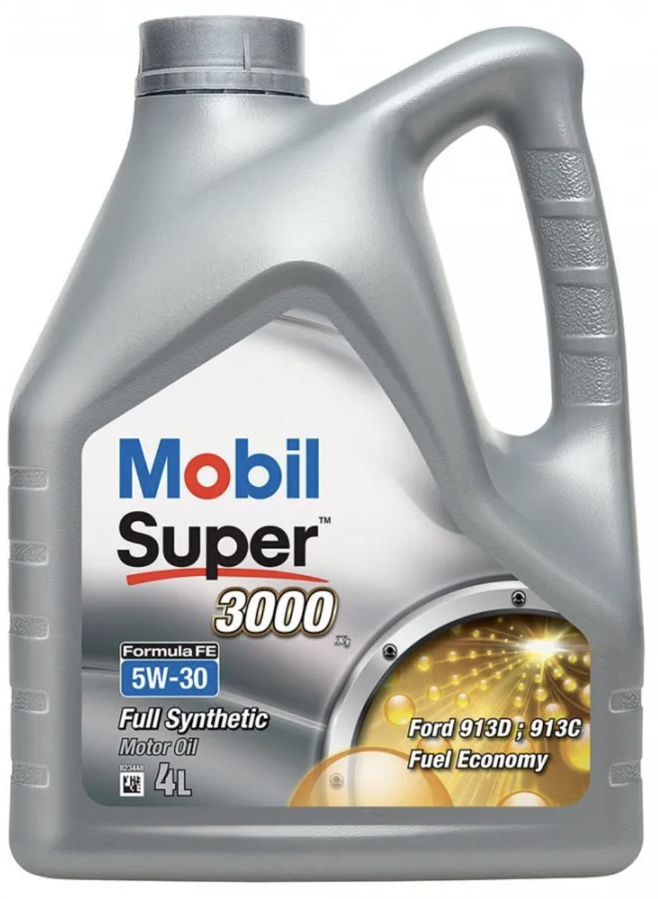 Моторное масло Mobil синтетическое Super 3000 X1 Formula Fe 5w30 4л