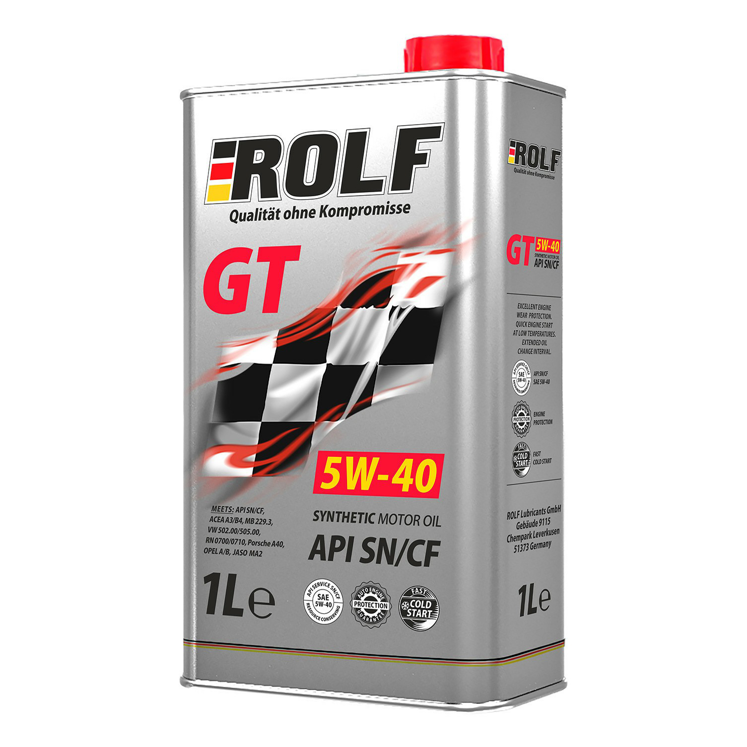 Моторное масло Rolf синтетическое GT 5W40 1л