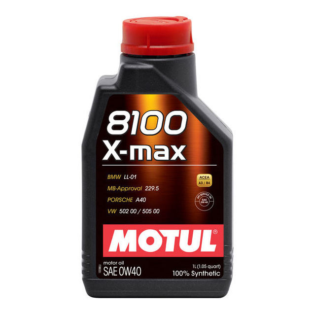 Моторное масло Motul синтетическое 8100 X-max ACEA A3/B4,BMW LL-01 0W40 1л