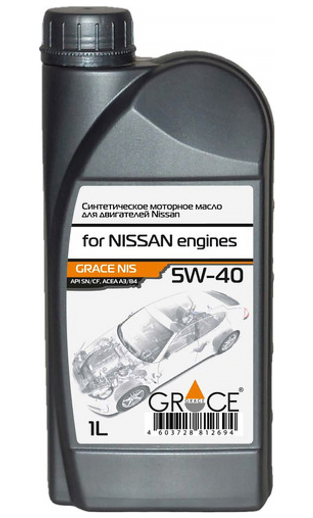 Моторное масло Grace синтетическое Nis 5W40 1л