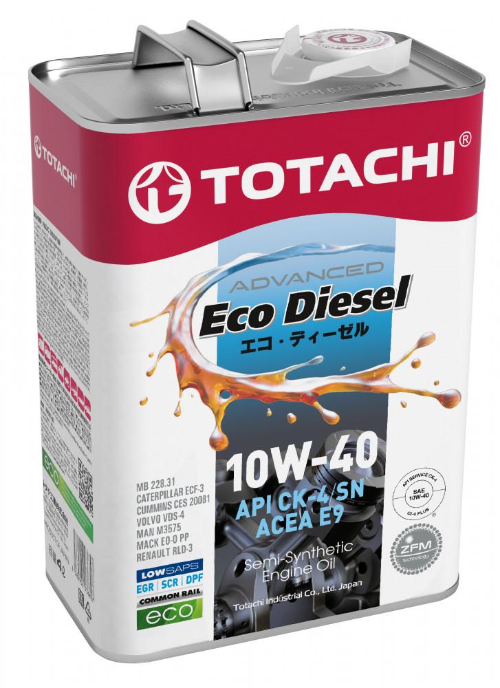 Моторное масло TOTACHI полусинтетическое 10W40 Eco Diesel CK-4/CJ-4/SN 20л
