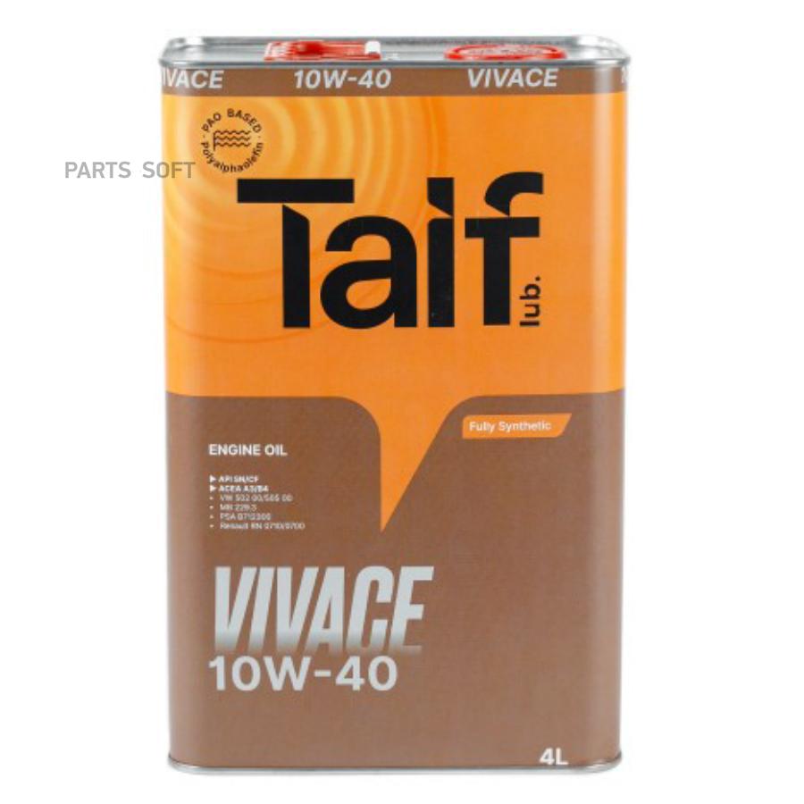 Моторное масло TAIF VIVACE 10W40 4л