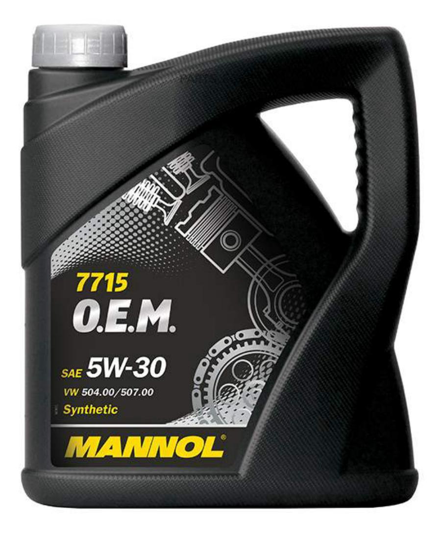 Моторное масло Mannol синтетическое o.e.m. for vw audi skoda 5w30 5л