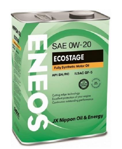 Моторное масло Eneos ECOSTAGE 100 0W20 4л