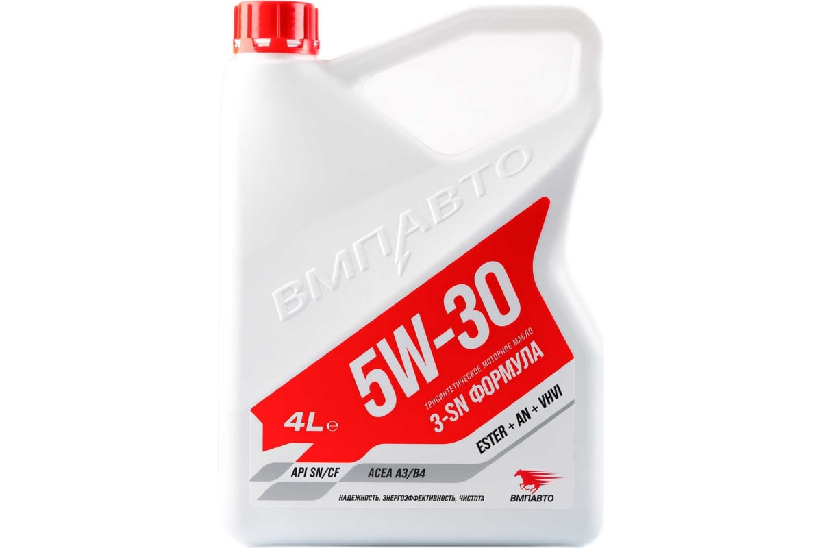 Масло моторное ВМПАВТО 3-SN 5w30 A3B4, SNCF, канистра 4л 1шт