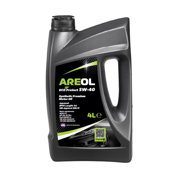 Моторное масло Areol ECO Protect синтетическое 5W40 4л