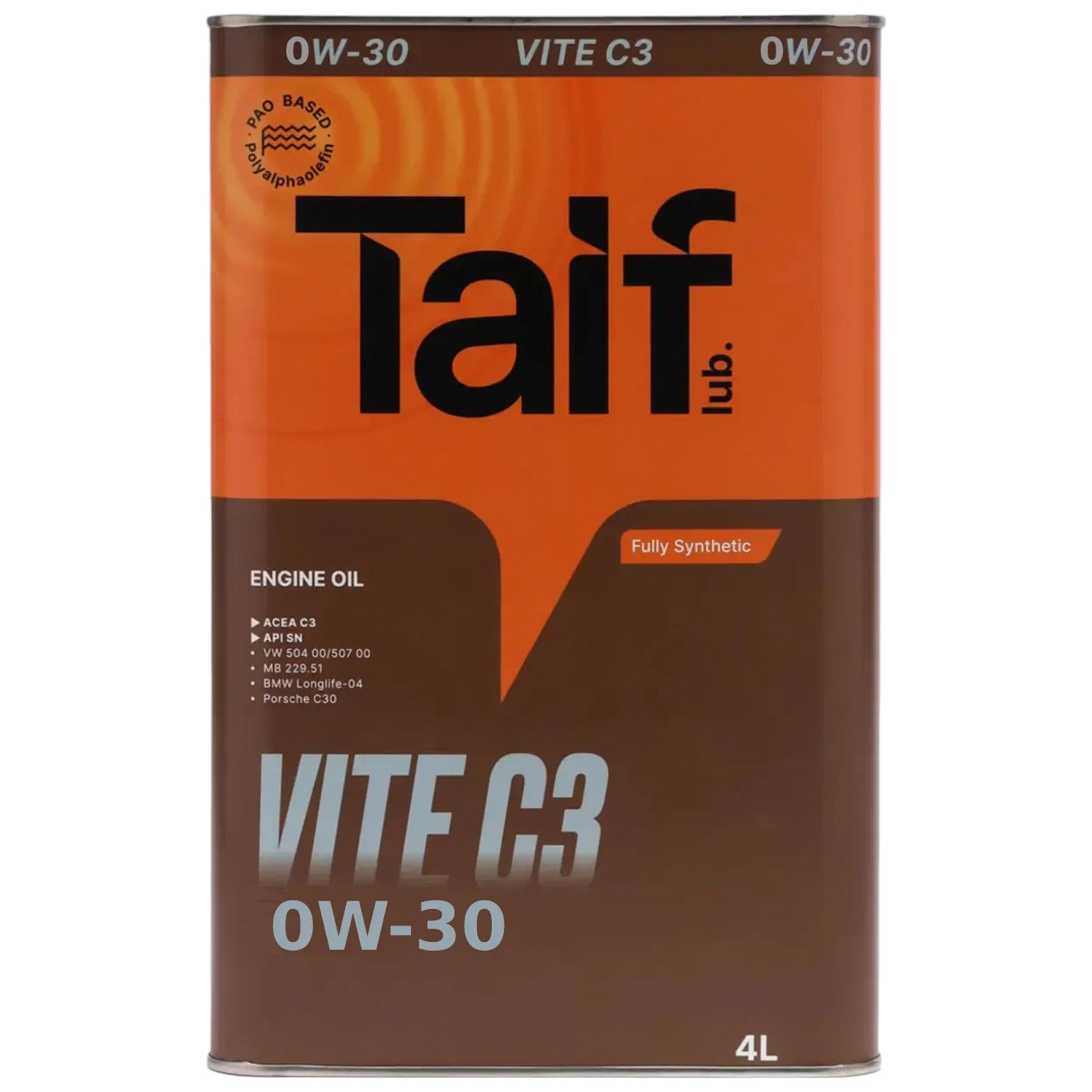 Моторное масло Taif Lubricants Taif Vite 0W30 Acea C3 4л