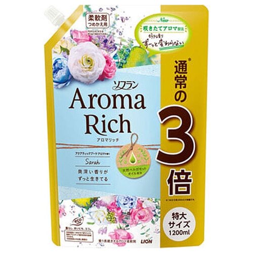 Lion Кондиционер смягчающий с ароматом цветов и фруктов м/уп - Soflan aroma rich sarah, 1200мл