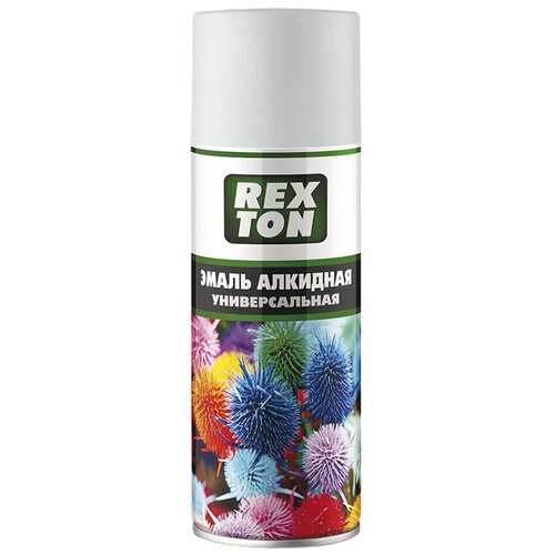 Эмаль REXTON алкидная универсальная глянцевая, светло-серый, 520 мл
