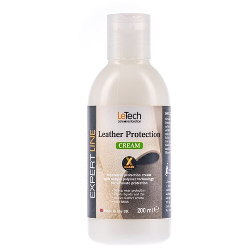 Крем защитный для натуральной кожи, матовый, LeTech, Leather Protection Cream, 200ml