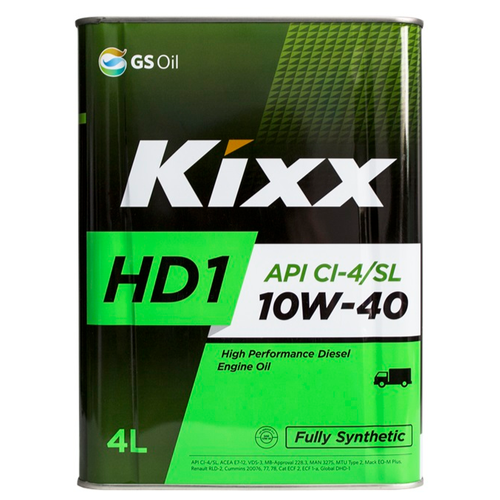 Синтетическое моторное масло Kixx HD1 10W-40, 6 л