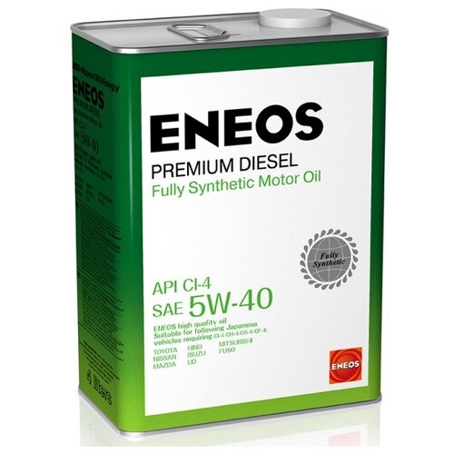 Синтетическое моторное масло ENEOS Premium Diesel CI-4 5W-40, 4 л