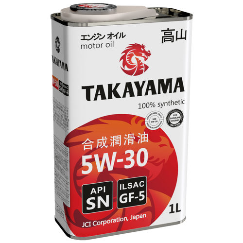 Синтетическое моторное масло Takayama 5W-30 SN/GF-5, 1 л
