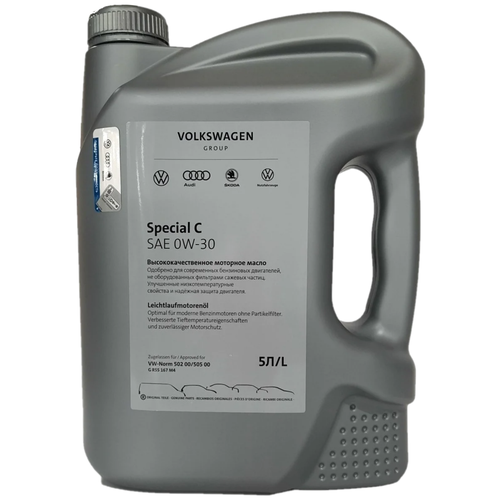 Синтетическое моторное масло VOLKSWAGEN Special C 0W-30, 5 л
