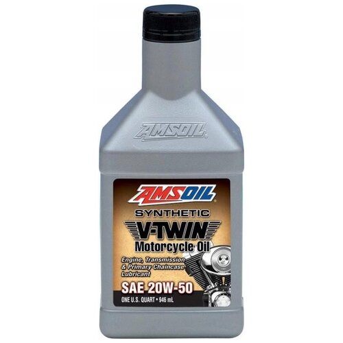 Синтетическое моторное масло AMSOIL V-Twin Synthetic Motorcycle Oil 20W-50, 3.784 л