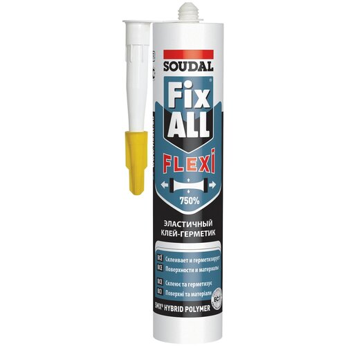 Клей-герметик Soudal эластичный Fix All. Flexi 290 мл. белый