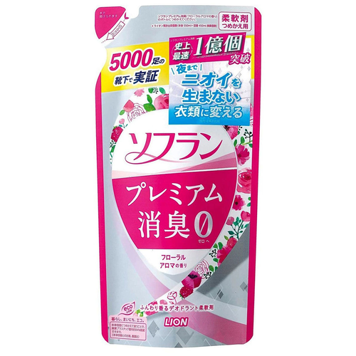 Lion Кондиционер для белья Soflan c цветочным ароматом роз запаска 420 мл