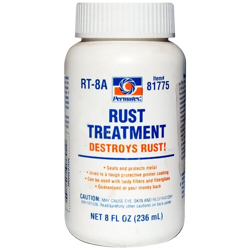 Преобразователь ржавчины 236мл - в грунт, нейтрализует имеющуюся ржавчину и предотвращает образование новой, образует защиное покрытие черного цвета под покраску PERMATEX 81775 | цена за 1 шт | минимальный заказ 1