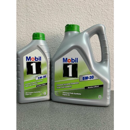 Синтетическое моторное масло MOBIL 1 ESP 5W-30, 4 л + 1 л, 1 шт.