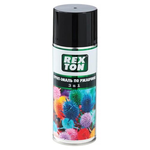Грунт-эмаль REXTON по ржавчине 3 в 1, серый, 520 мл