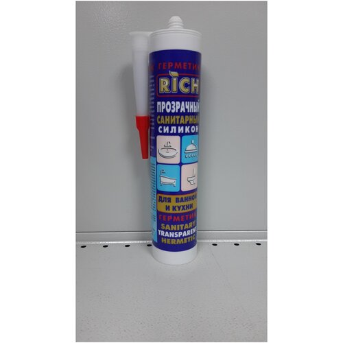 Герметик RICH Прозрачный санитарный 280 мл