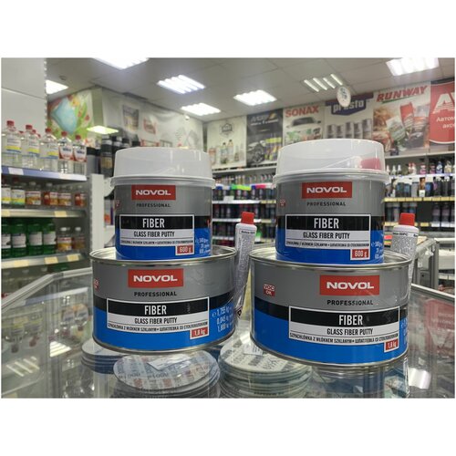 Шпатлевка Novol Fiber со стекловолокном 1,8кг