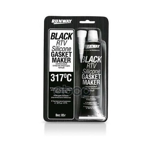 Герметик-прокладка RunWay, силиконовый, черный 85 г RW8501