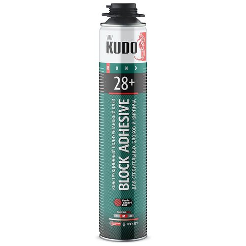 Полиуретановый клей для строительных блоков KUDO профессиональный PROFF 28+, всесезонный,1000 мл, 3шт