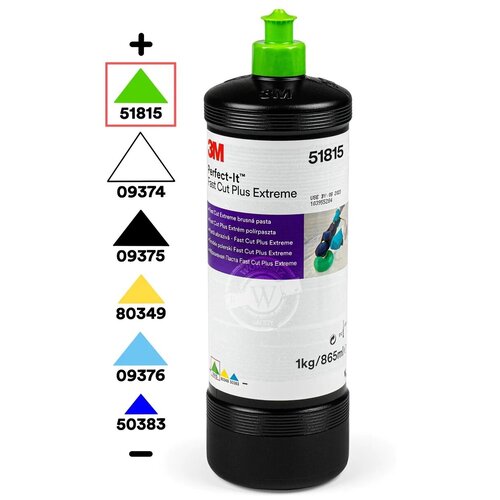 Абразивная полировальная паста / полироль 3М™ 51815 Perfect-it® III Fast Cut Plus Extreme, 200 грамм