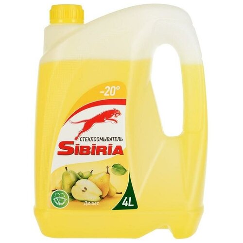 Жидкость стеклоомывающая зимняя Sibiria Дюшес, -20С, 4 л