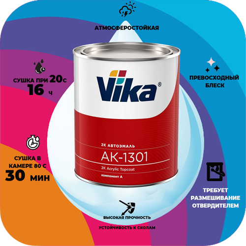 Автоэмаль акриловая Vika AK-1301 Белая 202 ГАЗ