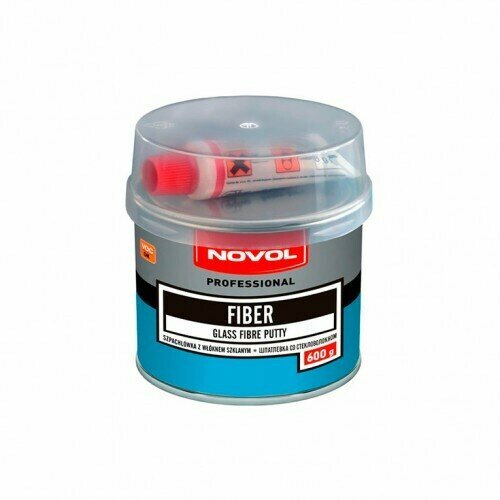 Шпатлевка со стекловолокном NOVOL FIBER 0,6кг (банка)
