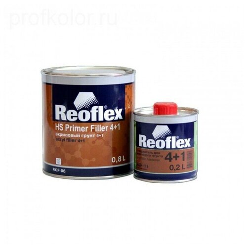 Грунт Reoflex 4+1 HS Primer Filler 4+1 RX F-06 (серый, 0.8л) + отвердитель (0.2л)