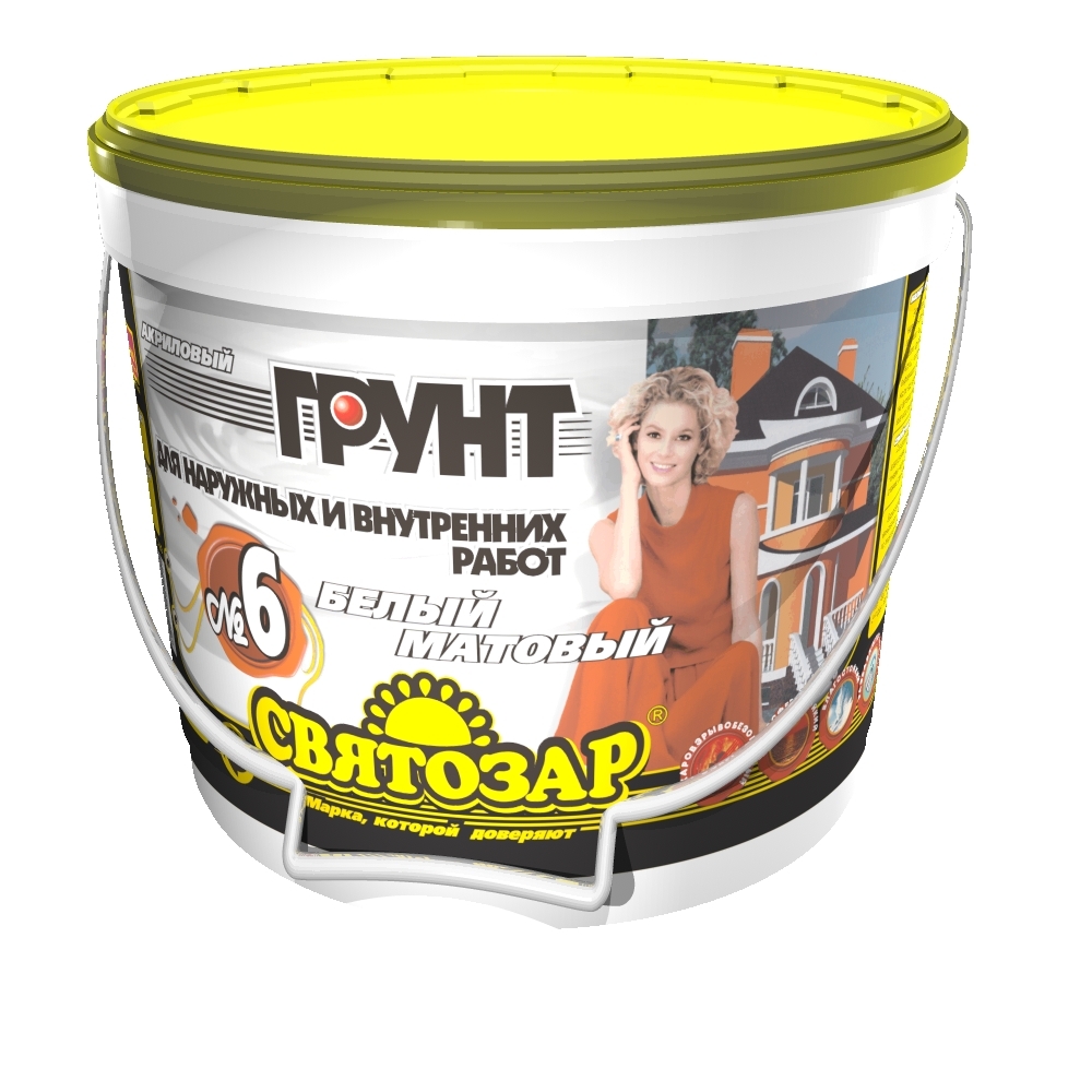 Грунт тонирующий и укрепляющий Finlux Святозар-6. Белый, влагоатмосферостойкий.