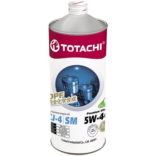 TOTACHI Масло Моторное Totachi Premium Diesel 5w-40 Синтетическое 1 Л 4562374690738