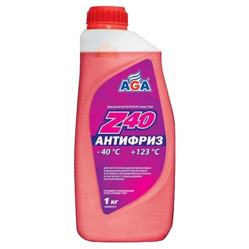 Антифриз Aga Z-40 Готовый -40c Красный 5 Л Aga002z AGA арт. AGA002Z