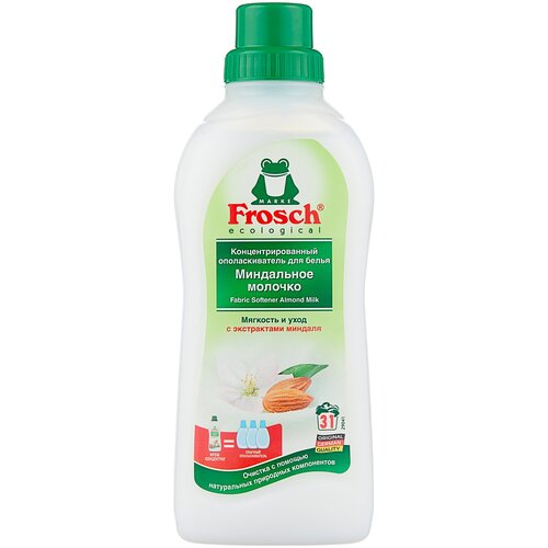 Кондиционер-ополаскиватель для белья FROSCH фрош Миндальное молочко концентрат, 0,75л