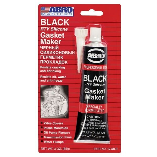 Герметик силиконовый Abro (черный)/Герметик прокладка Abro чёрный