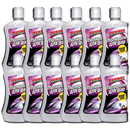 Runway Полироль для фар автомобиля 12 шт по 250 мл RW2545