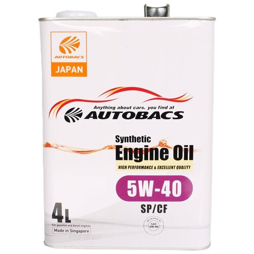Масло моторное Autobacs 5W40 4л SYNTHETIC SP/CF