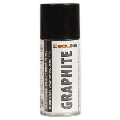 Токопроводящий лак на графитовой основе Solins Graphite, 200 мл., аэрозоль