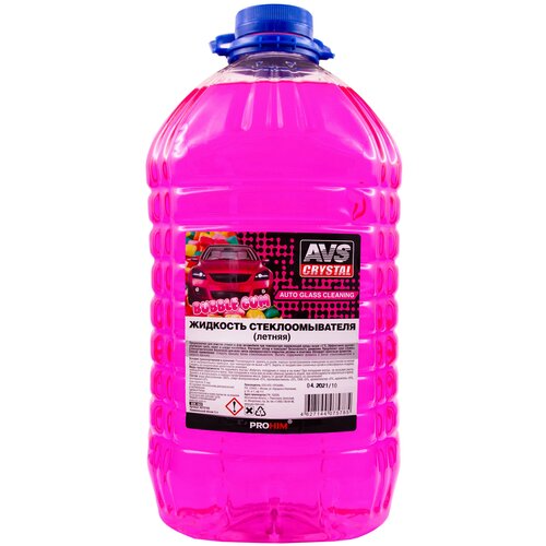 Жидкость стеклоомывателя летняя 5л AVS AVK-662 омывайка с ароматом BubbleGum/Бабл гам, готовый раствор (омывашка) / стеклоомыватель летний A07578S