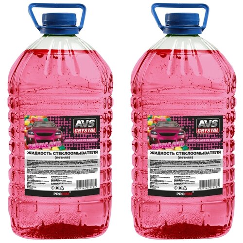 Жидкость стеклоомывателя (омывайка для авто летняя)"BubbleGum/Бабл гам", 5 л AVK-662 AVS 2 шт. - A07578S(2)