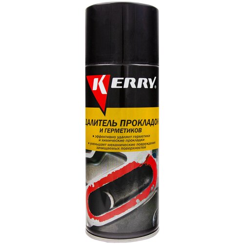 Удалитель герметика KERRY / Удалитель герметика и силиконовых прокладок 520 мл. Очиститель герметика KR-969